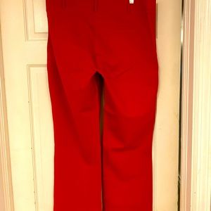Betabrand Dress Pant Yoga Pant pull-on straight-leg 1X petite “poinsettia” red